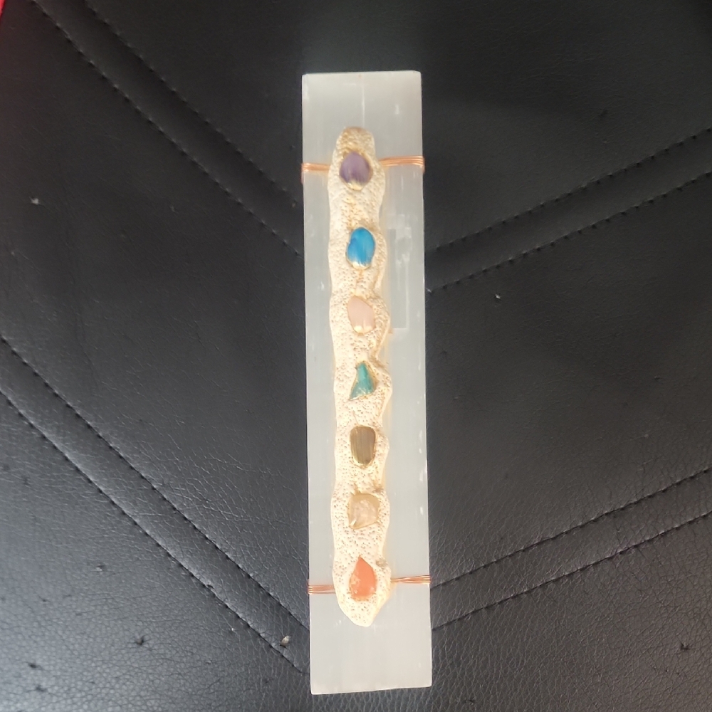 Selenite 7 Inch Chakra Wand